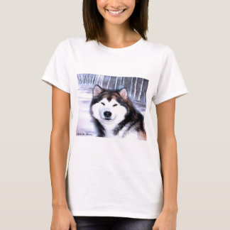 Alaskan Malamute Design by Artist SteJhourre T-Shirt