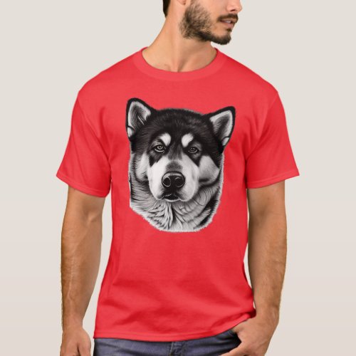 Alaskan Malamute Dog 1 T_Shirt