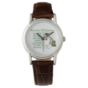 Alaskan Malamute Dog Art Watch