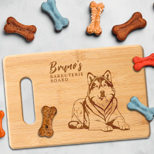Alaskan Malamute Dog Barkuterie Cutting Board