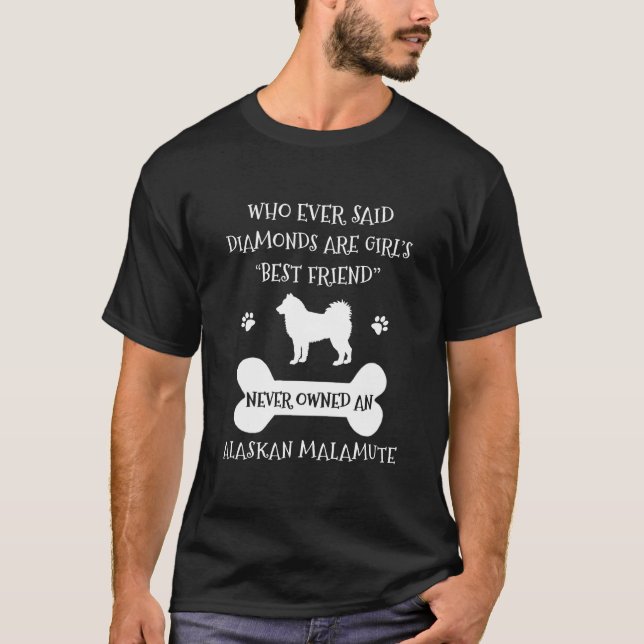 Alaskan Malamute Dog Best Friend T-Shirt (Front)