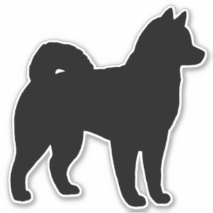 Alaskan Malamute Dog Breed Silhouette Vinyl Sticker