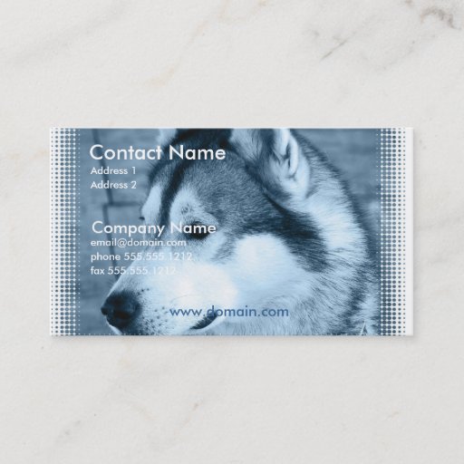 Customizable Alaskan Malamute Dog Business Card