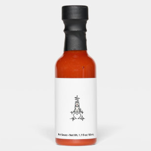 Alaskan Malamute Dog Heartbeat Line Heart Paws Hot Sauces