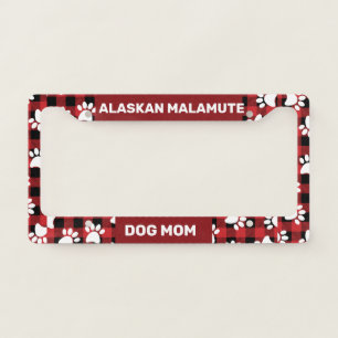 Alaskan Malamute Dog Mom License Plate Frame