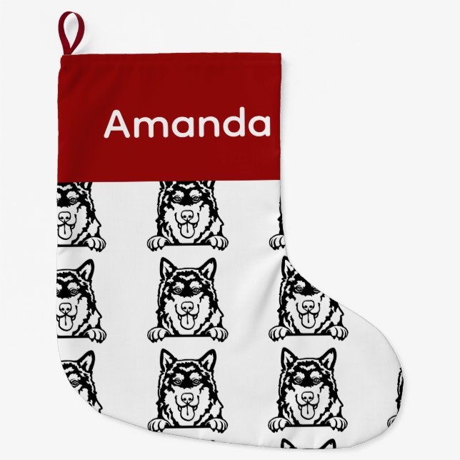 Alaskan Malamute dog socks Customized dog Socks  (Front)