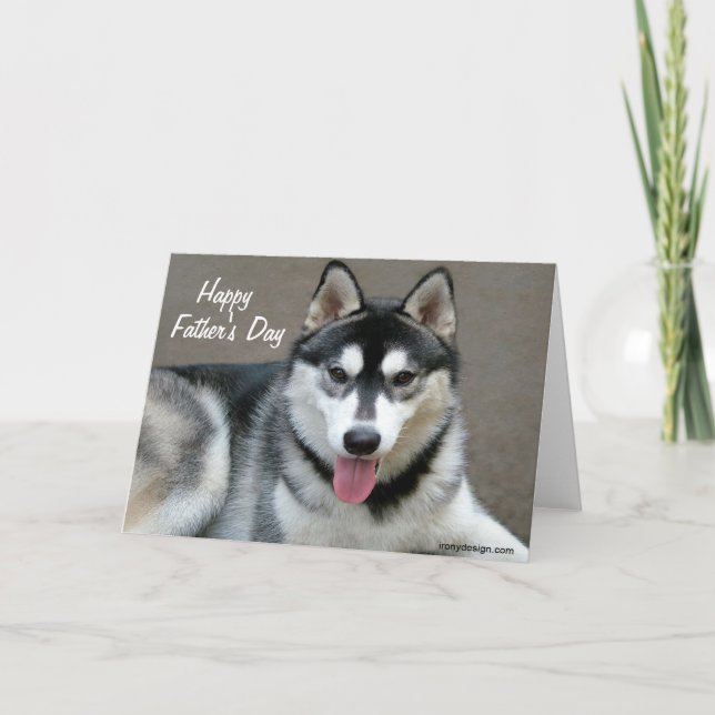 Alaskan Malamute Dogs Father's Day Card (Front)