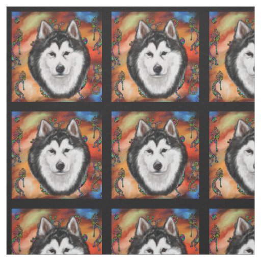 ALASKAN MALAMUTE FABRIC
