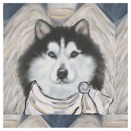 Alaskan Malamute  Fabric