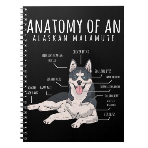 Alaskan Malamute Funny Dog Owner Notebook