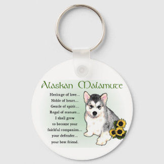 Alaskan Malamute Gifts Keychain