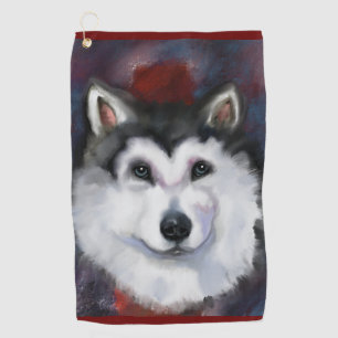 ALASKAN MALAMUTE     GOLF TOWEL
