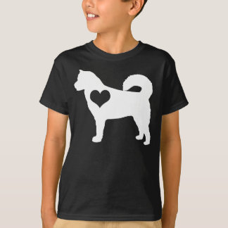 Alaskan Malamute Heart Dark Kids T-Shirt