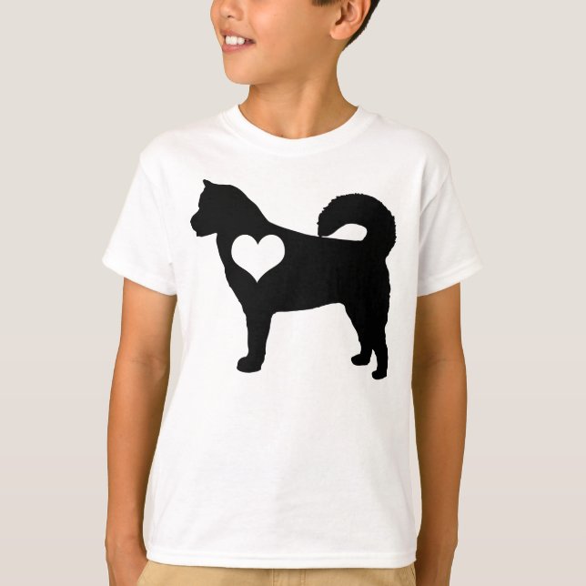 Alaskan Malamute Heart Kids T-Shirt (Front)