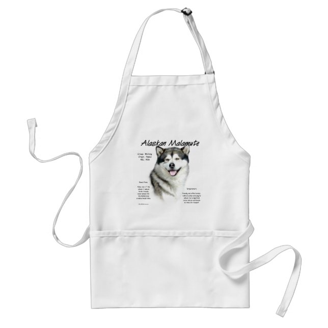 Alaskan Malamute History, All about Malamutes Adult Apron (Front)