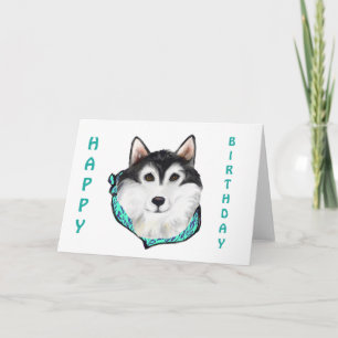 ALASKAN MALAMUTE HOLIDAY CARD