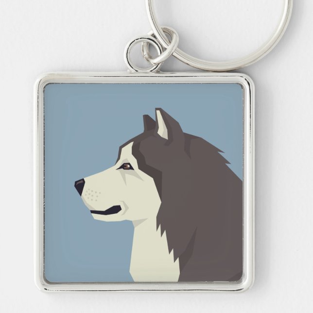 Alaskan Malamute Keychain (Front)