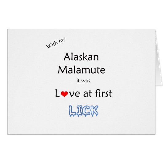 Alaskan Malamute Lick Design Cards (Front Horizontal)
