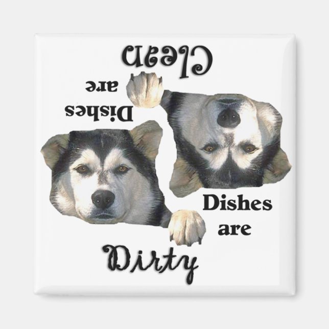 Alaskan Malamute Lovers Dishwasher Magnet (Front)