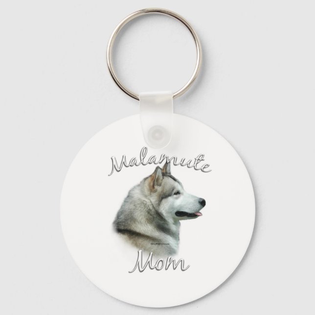 Alaskan Malamute Mom 2 Keychain (Front)