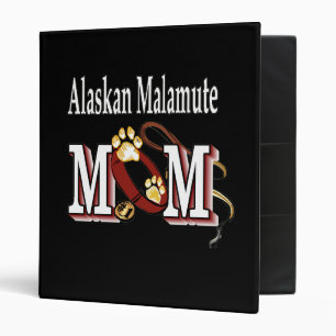 Alaskan Malamute MOM 3 Ring Binder