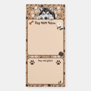 Alaskan Malamute Mom Notes Paws and Reflect Magnetic Notepad