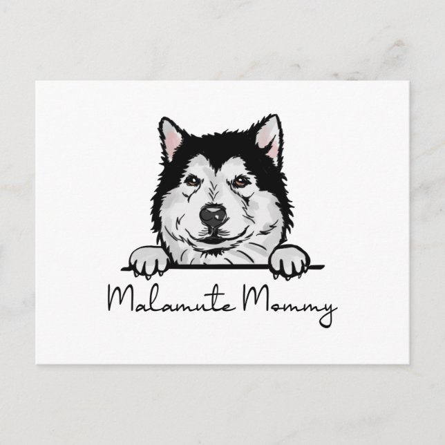 Alaskan Malamute Mommy Postcard (Front)
