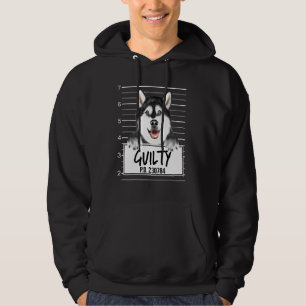 Alaskan Malamute Mugshot Guilty Dog Hoodie