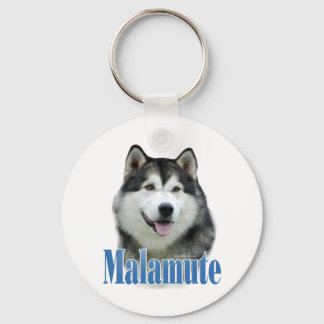 Alaskan Malamute Name Keychain