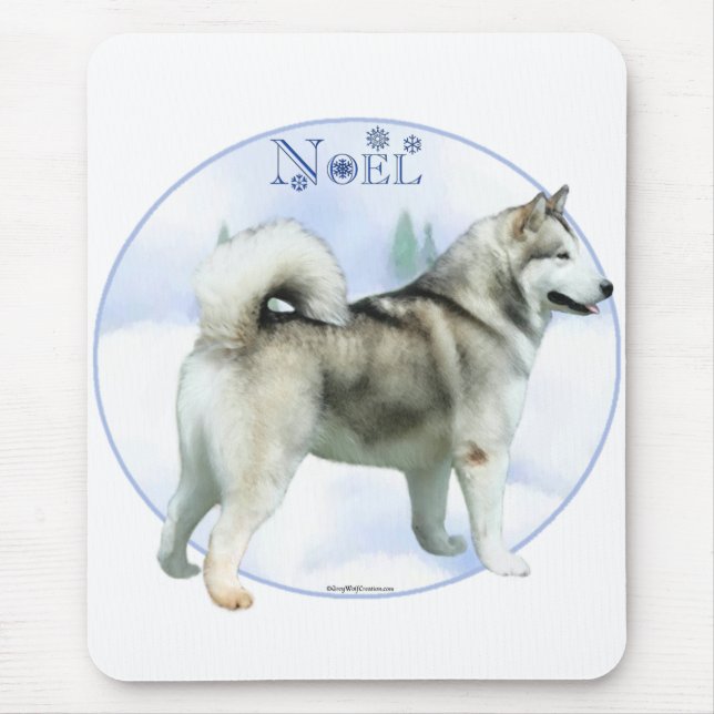 Alaskan Malamute Noel Mouse Pad (Front)