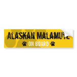 Alaskan Malamute on Board Bumper Sticker