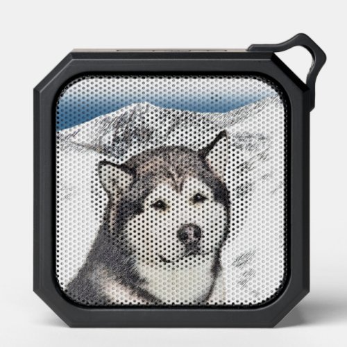 Alaskan Malamute Painting _ Cute Original Dog Art Bluetooth Speaker
