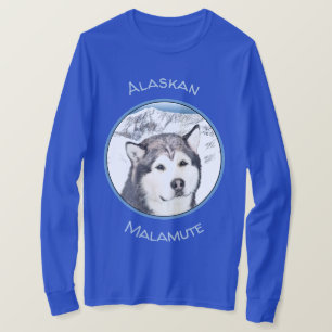 Alaskan Malamute Painting - Cute Original Dog Art T-Shirt