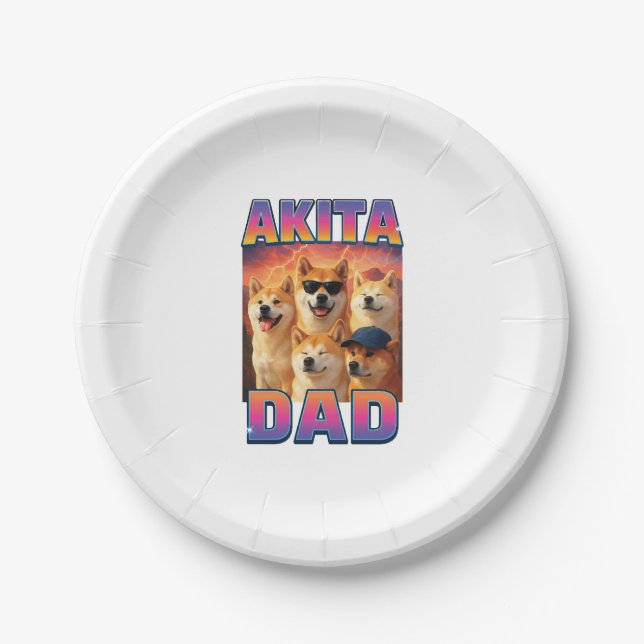 Alaskan Malamute Paper Plates (Front)