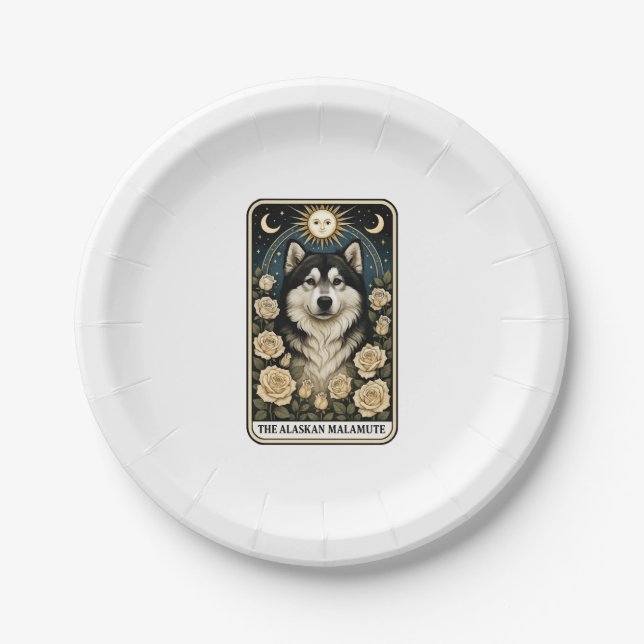 Alaskan Malamute Paper Plates (Front)