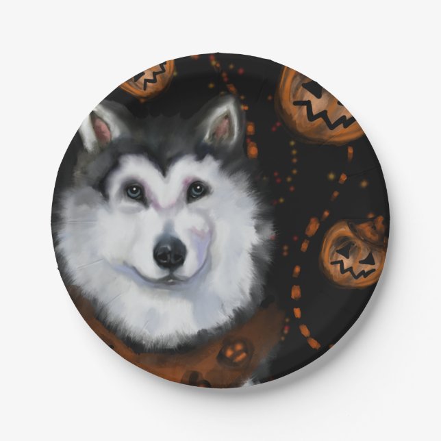 Alaskan Malamute                   Paper Plates (Front)