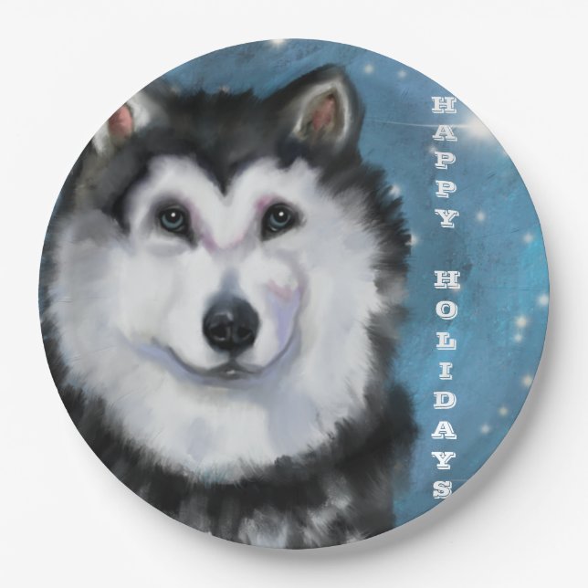 Alaskan Malamute               Paper Plates (Front)