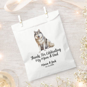 Alaskan Malamute Pet Full Color Wedding Cocktail Favor Bag