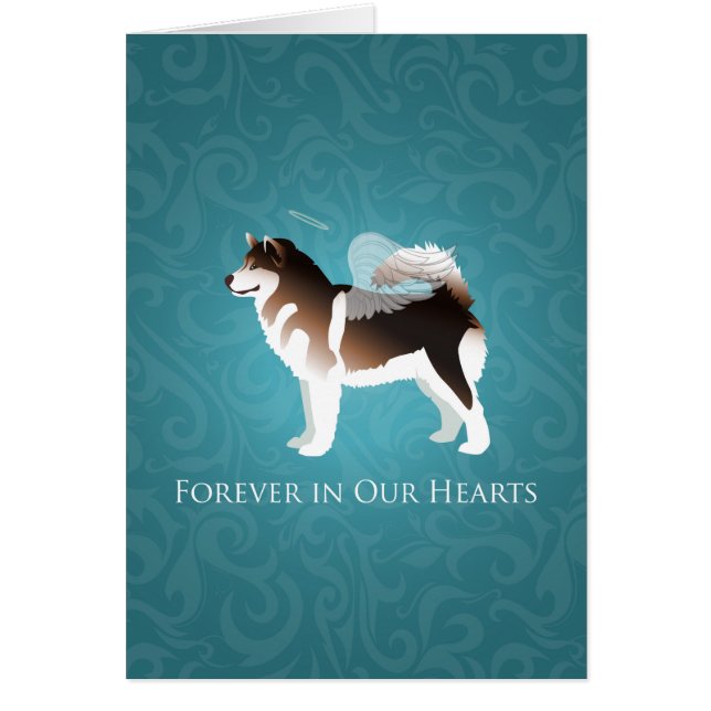 Alaskan Malamute Pet Loss Sympathy Card (Front)