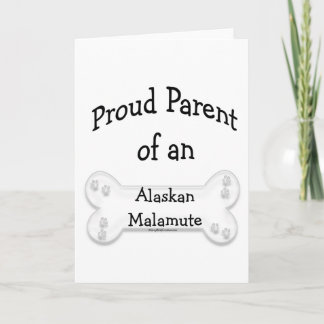 Alaskan Malamute Proud Parent Holiday Card