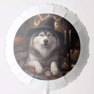 Alaskan Malamute Pumpkins Halloween Scary Balloon