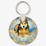 Alaskan Malamute Puppies Keychain