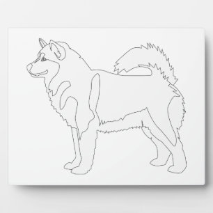Alaskan Malamute Ready to Color and Customize Plaque