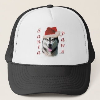 Alaskan Malamute Santa Paws Trucker Hat