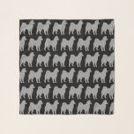 Alaskan Malamute Silhouettes Pattern Scarf<br><div class="desc">Malamute Lover's Scarf</div>