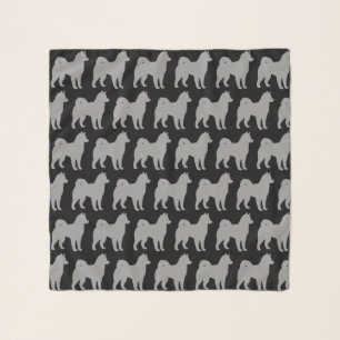 Alaskan Malamute Silhouettes Pattern Scarf