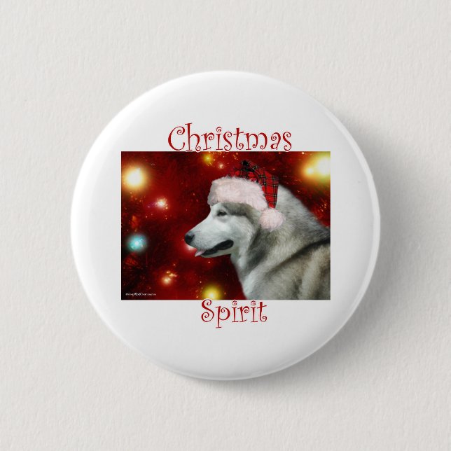 Alaskan Malamute Spirit Button (Front)