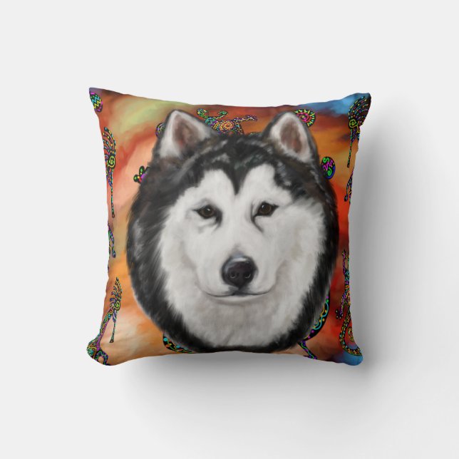 ALASKAN MALAMUTE THROW PILLOW (Front)