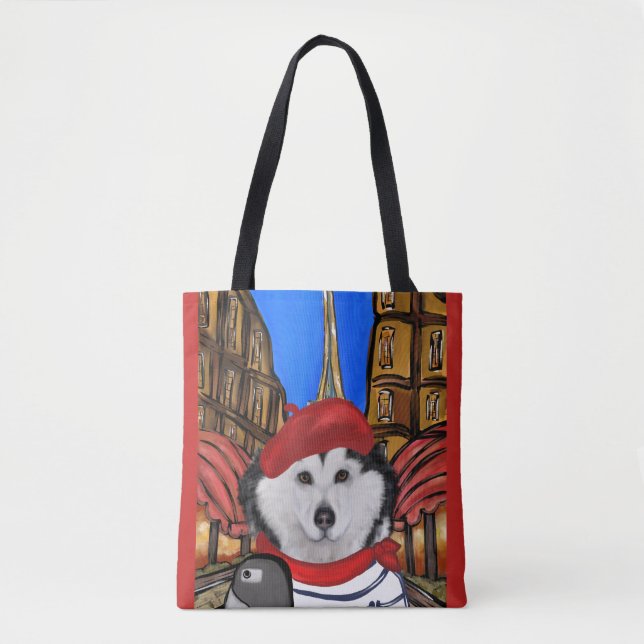 Alaskan Malamute Tote Bag (Front)