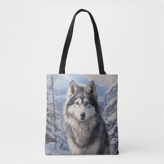Alaskan Malamute Tote Bag (Front)